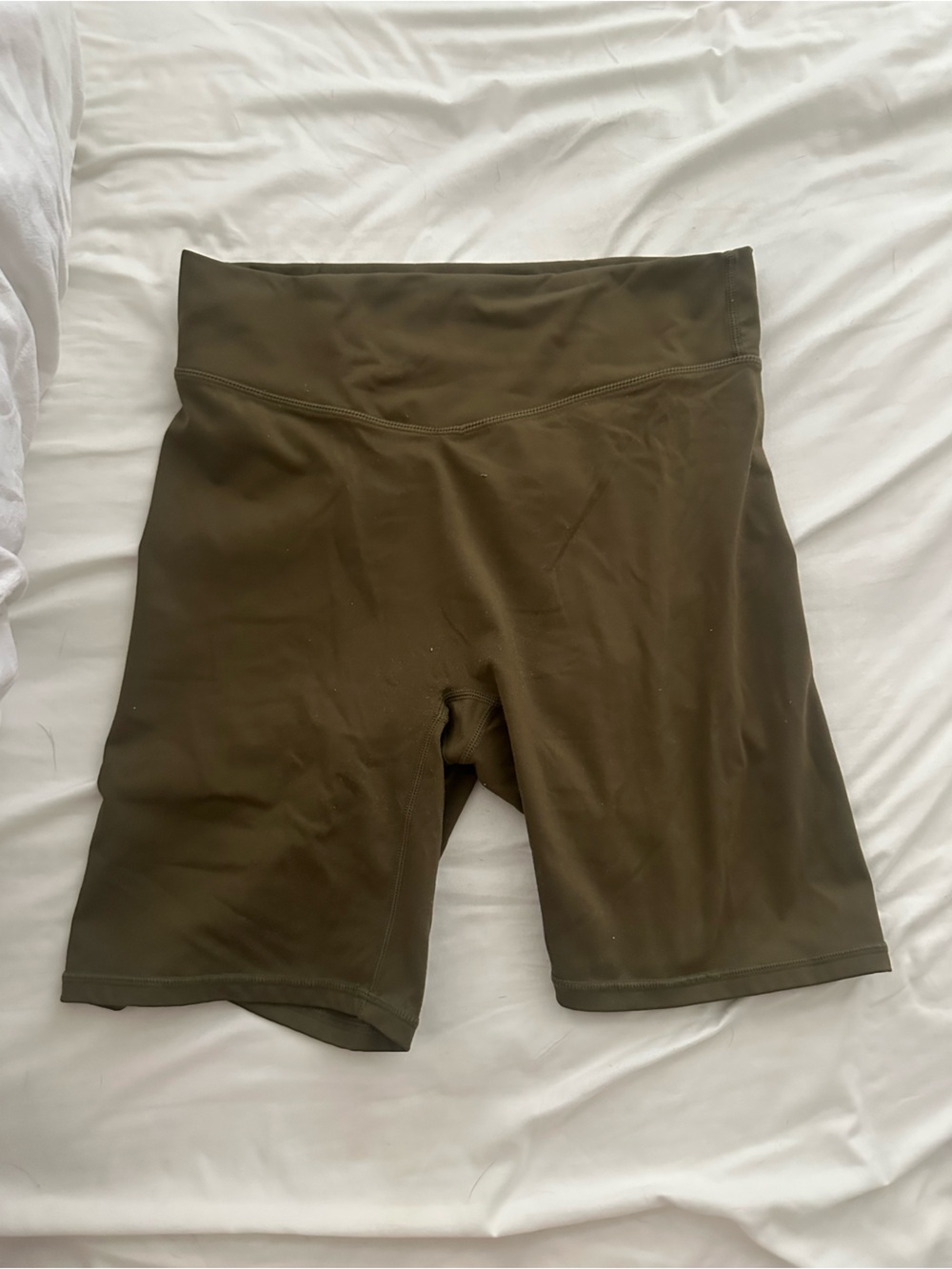 Balance Athletica Olive Green High-Waist Bike Shorts